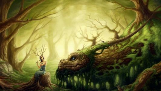 森林童话在长笛上播放