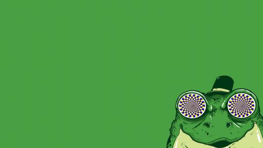 催眠蟾蜍，绿色的背景