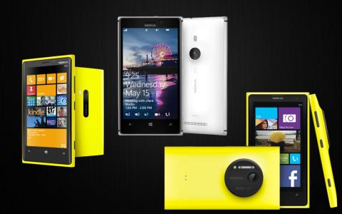 诺基亚Lumia 920，诺基亚Lumia 925和诺基亚Lumia 1020