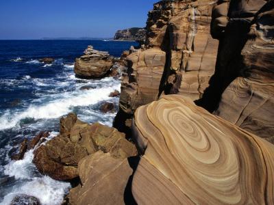 沿海砂岩/梅特兰湾/布迪国家公园/南威尔士/澳大利亚