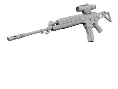 突击步枪，3d模型