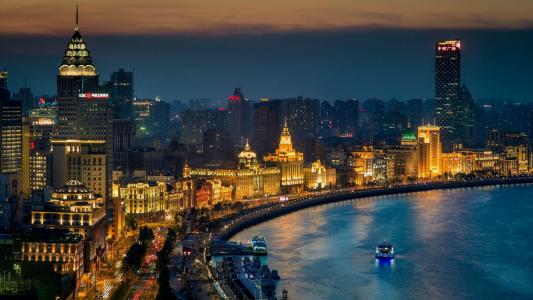 中国上海夜市