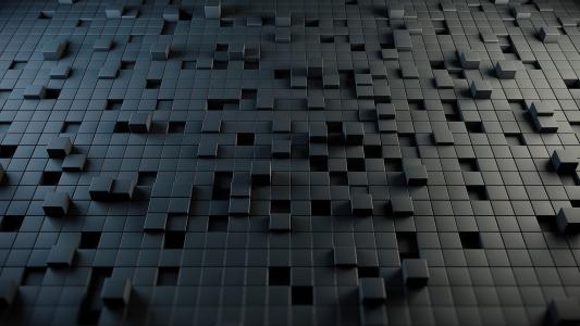 黑色三维立方体的背景