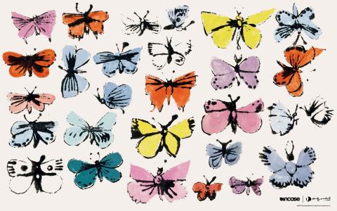 安迪·沃霍尔绘画蝴蝶