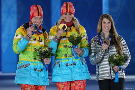 德国雪橇工人Tatyana Hyufner在奥运会在索契