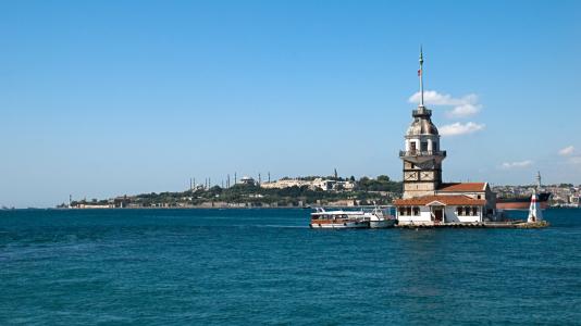 在伊斯坦布尔海湾的小岛