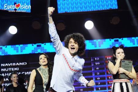 Eurovision参与者2017年在基辅从白俄罗斯组NAVIBAND