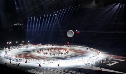 奥运会开幕式在索契体育场的演员
