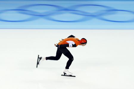 索契奥运会上速滑滑冰运动员Jan Blokhuisen的银牌