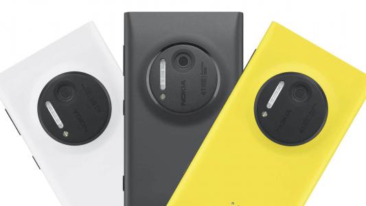 新的诺基亚Lumia 1020相机，所有颜色