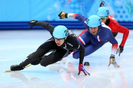 美国短道速滑约翰·切尔斯基（John Chelski）在索契奥运会上的表现