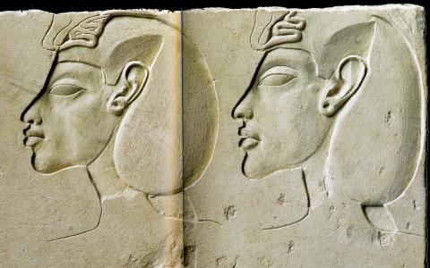 雕刻法老Akhenaton