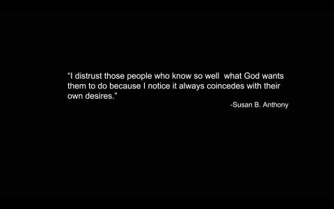 苏珊B.安东尼关于上帝的意志